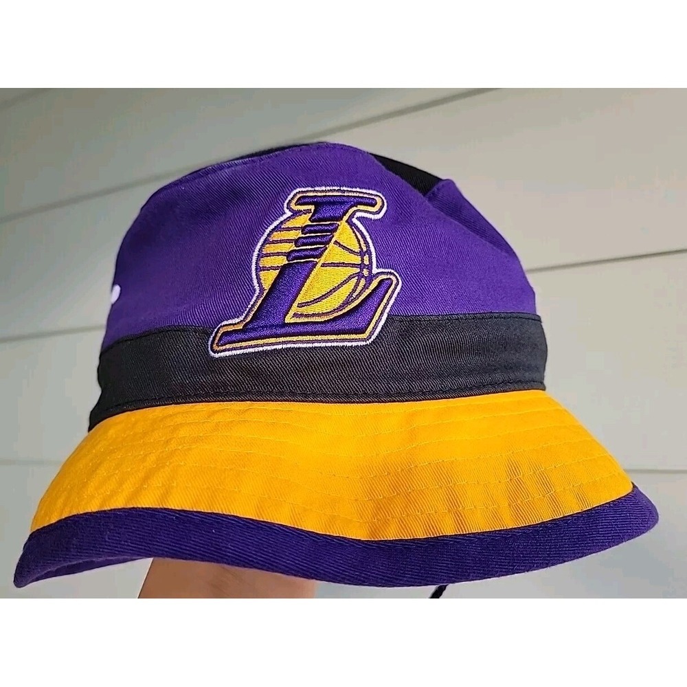 Los Angeles Lakers MITCHELL & NESS Bucket Hat L/XL New 2008 Y2K Colorblock READ